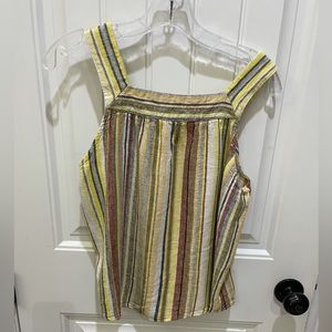 Striped Sleeveless Top, size Large,
